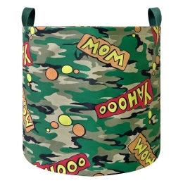 Καλάθι Παιχνιδιών Mimetic 50x45cm Green The Toy Bin Ύφασμα