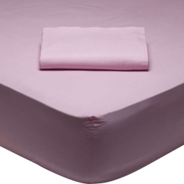 Σεντόνι Με Λάστιχο 1012 Pink Das Home  Semi-double 120x200cm Με Λάστιχο 100% Βαμβάκι