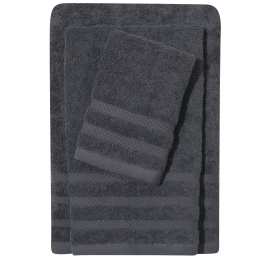 Πετσέτα 1238 Happy Graphite Das Home Προσώπου 50x90cm 100% Βαμβάκι