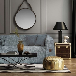 Ριχτάρι 2750 Light Grey Greenwich Polo Club Τριθέσιο 180x300cm Chenille-Πολυέστερ