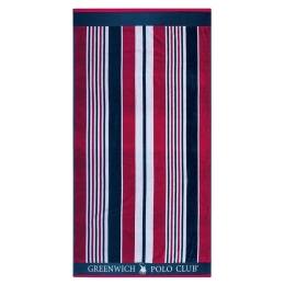 Πετσέτα Θαλάσσης 3632 Red-White-Blue Greenwich Polo Club Θαλάσσης 100% Βαμβάκι