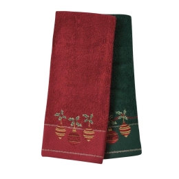 Ποτηρόπανα Christmas 0703 (Σετ 2τμχ) Red-Green Das Home