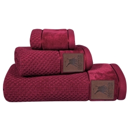 Πετσέτες 3055 (Σετ 3τμχ) Bordo Greenwich Polo Club Σετ Πετσέτες 70x140cm 100% Βαμβάκι