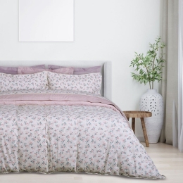 Σεντόνια 1680 (Σετ 4τμχ) Pink-Ecru Das Home Υπέρδιπλo 230x260cm 100% Βαμβακοσατέν