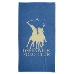 Πετσέτα Θαλάσσης 3851 Blue-Yellow Greenwich Polo Club Θαλάσσης 90x170cm 100% Βαμβάκι