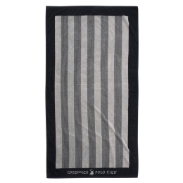 Πετσέτα Θαλάσσης 3886 Black-Ecru Greenwich Polo Club Θαλάσσης 90x170cm 100% Βαμβάκι