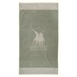 Πετσέτα Θαλάσσης 3888 Grey-Ecru Greenwich Polo Club Θαλάσσης 90x170cm 100% Βαμβάκι
