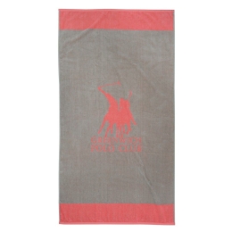 Πετσέτα Θαλάσσης 3890 Grey-Coral Greenwich Polo Club Θαλάσσης 90x170cm 100% Βαμβάκι