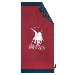 Πετσέτα Θαλάσσης 3873 Red-Blue Greenwich Polo Club Θαλάσσης 80x170cm Microfiber