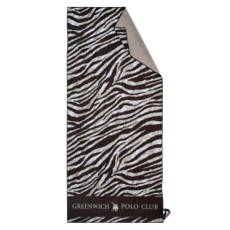 Πετσέτα Θαλάσσης 3876 Black-Ecru Greenwich Polo Club Θαλάσσης 80x170cm Microfiber