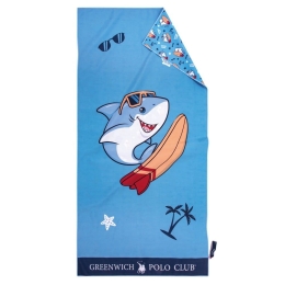 Πετσέτα Θαλάσσης Παιδική 3881 Blue-Red Greenwich Polo Club Θαλάσσης 70x140cm Microfiber