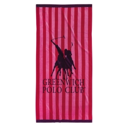 Πετσέτα Θαλάσσης 3857 Red-Pink Greenwich Polo Club Θαλάσσης 90x180cm 100% Βαμβάκι