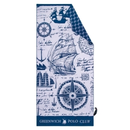 Πετσέτα Θαλάσσης 3909 Blue-Spaghi Greenwich Polo Club Θαλάσσης 80x170cm Microfiber