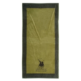 Πετσέτα Θαλάσσης 3859 Olive-Khaki Greenwich Polo Club Θαλάσσης 90x180cm 100% Βαμβάκι