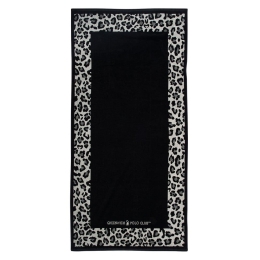 Πετσέτα Θαλάσσης 3861 Black-Beige Greenwich Polo Club Θαλάσσης 90x180cm 100% Βαμβάκι