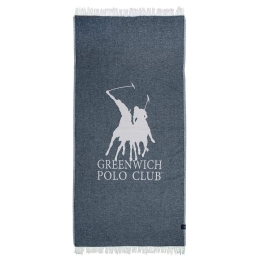 Πετσέτα Θαλάσσης - Παρεό 3907 85x170 Blue-Ivory Greenwich Polo Club Θαλάσσης 85x170cm Μουσελίνα