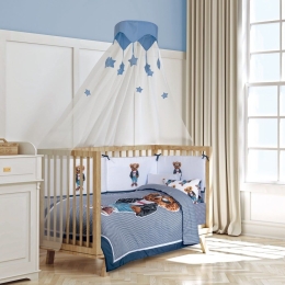 Κουβερλί Βρεφικό 8838 Blue-White Greenwich Polo Club 110x150cm Microfiber