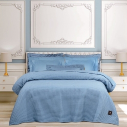Κουβέρτα 3457 Πικέ Blue Raf Greenwich Polo Club Υπέρδιπλo 220x240cm 100% Βαμβάκι