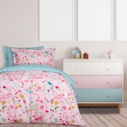 Σεντόνια Παιδικά 4873 (Σετ 3τμχ) Pink-Multi Das Home Μονό 170x240cm Βαμβάκι-Πολυέστερ