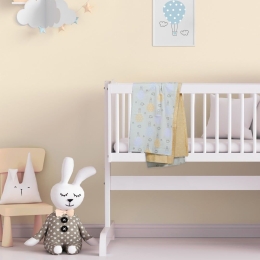 Σεντόνια Βρεφικά 4880 (Σετ 2τμχ) Yellow-Grey-Mint Das Home Λίκνου 70x120cm Βαμβάκι-Πολυέστερ