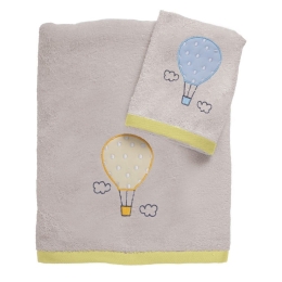 Πετσέτες Βρεφικές 4880 (Σετ 2τμχ) Yellow-Grey-Mint Das Home Σετ Πετσέτες 70x140cm 100% Βαμβάκι