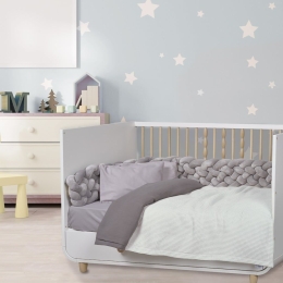 Κουβέρτα Βρεφική 4882 Light Grey-Dark Grey Das Home Κούνιας 110x150cm 100% Βαμβάκι