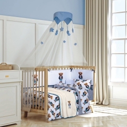 Κουβέρτα Βρεφική 8838 Velour Ivory-Blue Greenwich Polo Club Αγκαλιάς 80x110cm Πολυέστερ