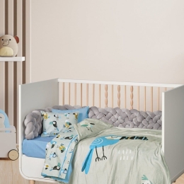 Κουβέρτα Βρεφική 4914 Fleece Grey-Blue-Mint Das Home Αγκαλιάς 80x110cm Πολυέστερ