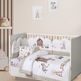 Πάπλωμα Βρεφικό 4916 Grey-White-Taupe Das Home 110x150cm Microfiber
