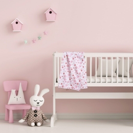 Σεντόνια Βρεφικά 4917 (Σετ 2τμχ) White-Pink Das Home Λίκνου 70x120cm 100% Βαμβάκι