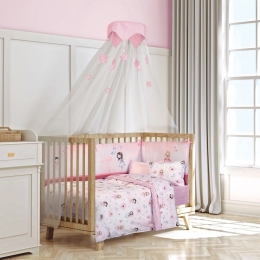 Σεντόνια Βρεφικά 8849 (Σετ 3τμχ) Pink-Dusty Rose Greenwich Polo Club Κούνιας 130x170cm 100% Βαμβάκι