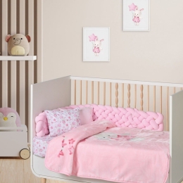 Κουβέρτα Βρεφική Relax 4917 Velour Pink Das Home Κούνιας 110x140cm Πολυέστερ