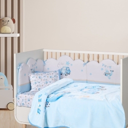 Κουβέρτα Βρεφική Relax 4918 Velour Blue Das Home Κούνιας 110x140cm Πολυέστερ