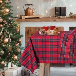 Τραπεζομάντηλο Χριστουγεννιάτικο 0769 Red-Green Das Home 140X220