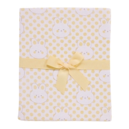 Κουβέρτα Βρεφική Πικέ 4961 Yellow Das Home Αγκαλιάς 75x100cm 100% Βαμβάκι