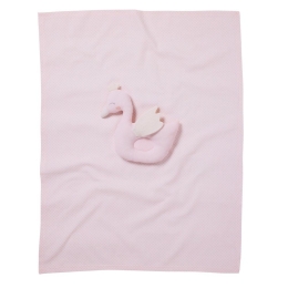 Κουβέρτα Βρεφική Πικέ 4956 White-Pink Das Home Αγκαλιάς 75x100cm 100% Βαμβάκι