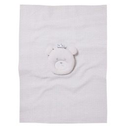 Κουβέρτα Βρεφική Πικέ 4958 White-Grey Das Home Αγκαλιάς 75x100cm 100% Βαμβάκι