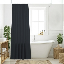 Κουρτίνα Μπάνιου 0809 Graphite Das Home 200Πx180Υ Πολυέστερ