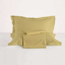 Σεντόνι Με Λάστιχο True Col 1025 Mustard Kentia Υπέρδιπλo 160x225cm 100% Βαμβακερό Περκάλι