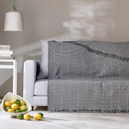 Ριχτάρι Carter 22 Grey-Light Green Kentia Διθέσιο 180x250cm Βαμβάκι-Πολυέστερ