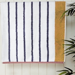 Πετσέτα Drake 03 White-Mustard-Pink Kentia Χεριών 30x50cm 100% Βαμβάκι