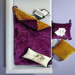 Futon Ivanna 42 Purple Kentia Διθέσιο 75x160cm Πολυέστερ