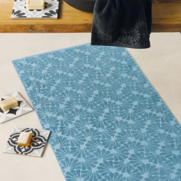 Πατάκι Μπάνιου Pika 01 Blue Kentia 50X70 100% Βαμβάκι