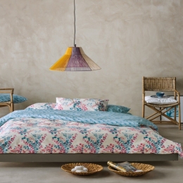 Σεντόνια Amanda 29 (Σετ 4τμχ) Blue-Rose Kentia King Size 270x270cm 100% Βαμβάκι