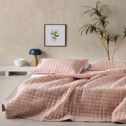 Κουβερλί Vegas 1824 Peach Kentia Υπέρδιπλο 220x240cm Microfiber-Polyester