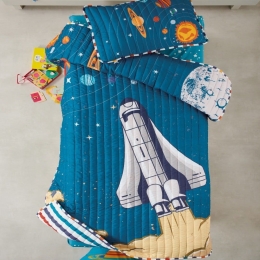 Μαξιλαροθήκη Παιδική Galactica Blue-Multi Kentia 52X72 Microfiber-Polyester