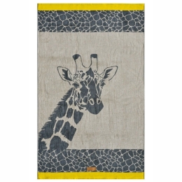 Πετσέτα Θαλάσσης Βελουτέ Tanzania Anthracite-Beige Kentia Θαλάσσης 80x160cm 100% Βαμβάκι