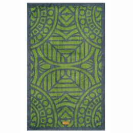 Πετσέτα Θαλάσσης Βελουτέ Uchu Green-Black Kentia Θαλάσσης 80x160cm 100% Βαμβάκι