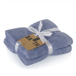 Πετσέτες Riley 01 (Σετ 2τμχ) Blue Kentia Σετ Πετσέτες 50x90cm 100% Βαμβάκι