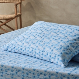 Μαξιλαροθήκες Jella 18A (Σετ 2τμχ) Blue-Ecru Kentia 50Χ70 100% Βαμβάκι